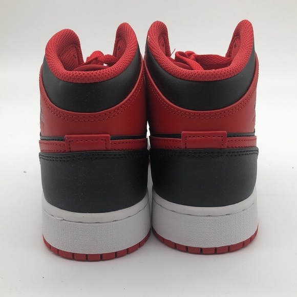 Mens Nike Jordan 1 Mid Alternate Bred Shoes Black/Red DQ8426-060 NWOB - Picture 4 of 4